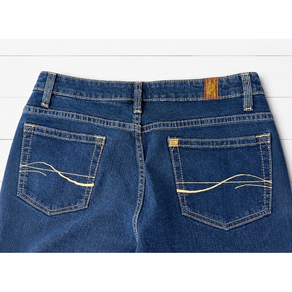 Wrangler Aura Bootcut Jeans Womens 10P/TAL Dark Wash Petite Tall‎ Stretch Blue - Picture 4 of 6